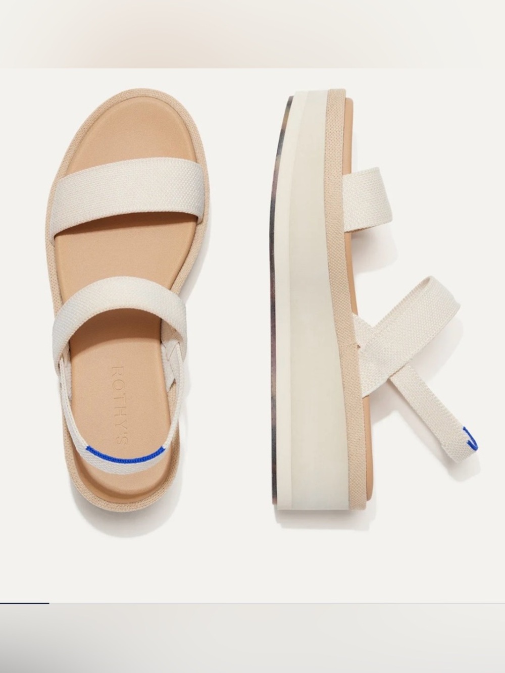 Rothy’s Lightweight Wedge Sandal in Salt